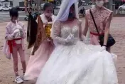 觀音大士穿婚紗被譏合婚「關世音」　新營太子宮：還以為來拍婚紗