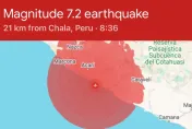 影/快訊/海嘯警報！秘魯南部海岸發生規模7.2強震　震源深度僅28公里