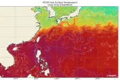海水熱到發燙「一片紅通通」！台灣海峽熱飆30度　粉專：壓制颱風發展