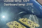 美國有多熱？車內溫度飆至99°C　4小時「烤出香蕉麵包」