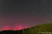 影/超罕見！日本北海道現極光　同場加映英仙座流星雨