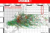 9月仍是颱風旺季！超密集路徑曝光　專家曝影響台灣機率