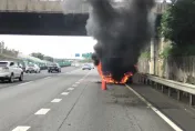 快訊/國道2號驚爆聯結車遭火舌吞噬！「大量黑煙竄天」消防急救援