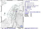 快訊/地牛翻身！花蓮20:44發生規模3.2地震　最大震度2級