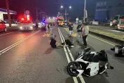 影/高雄晚間驚傳連環車禍！4機車「煞不及」撞上　6人受傷送醫