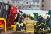 救援現場曝！北市水泥車翻覆撞斷護欄　駕駛救出命危搶救不治