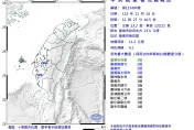 罕見震央在台南！12：27規模4.2地震　震度最大3級