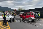 影/台東汽車突衝對向撞2車！猛烈撞擊「駕駛拋飛車外」　釀1死2傷