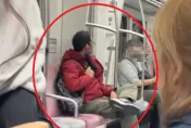 影/台鐵桃園往鶯歌列車驚傳紅衣男飆粗口＋摔東西　乘客驚恐閃躲