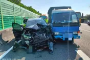 國道嚴重車禍！國1彰化路段貨車撞擊「休旅車半輛不見」