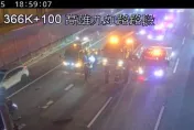 影/驚悚畫面流出！中山高九如交流道3車追撞　釀1死3重傷