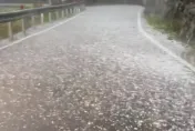 影/松雪樓、梨山降下冰雹！中橫便道車隊躲隧道避險