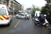 撞擊瞬間曝！新北小客車猛衝對向貨車　2車「下巴全毀」