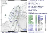 全台都在搖！台東外海13:09規模5.7地震　最大震度4級