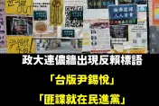 震撼！政大連儂牆湧現標語「反清德 復民主」　青鳥崩潰