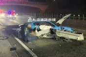 生前最後話語曝！台南「護欄插穿保時捷」駕駛破肚亡　今豎靈