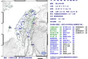 全台有感！一小時連7震　東部海域18：53再爆規模5.9極淺層地震