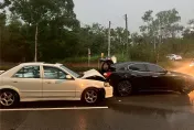 影/真目屎哪滴！金門白車追撞瑪莎拉蒂　維修數十萬元起