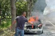 台1線火燒車！駕駛「聞塑膠燃燒異味」急下車逃生
