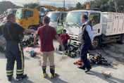 竹縣新埔鎮公所垃圾場大火！3清潔車燒毀「掃墓燒紙錢害的」