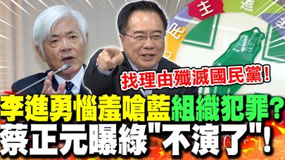 李進勇惱羞嗆藍"組織犯罪"?蔡正元曝綠"不演了"!