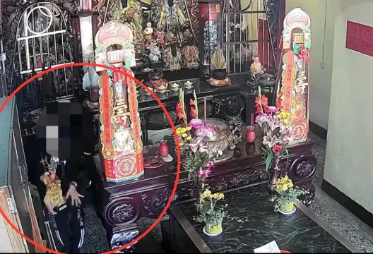 影/好大膽！男子偷三太子神像變賣「神袍」　警調百支監視器尋回