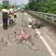 影/驚悚直擊！竹東大橋35歲騎士遭輾爆頭　碎肉散路面