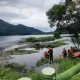 新店河濱公園釣客落水　警消下艇河面急搜尋