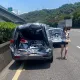 國1北向泰山段「5車追撞、車尾全毀」　傷亡不明釀紫爆
