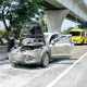 國1五楊高架爆故障車拖吊自燃！回堵3公里　幸無傷亡