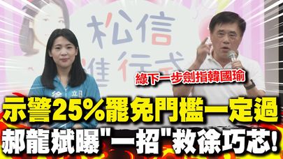示警25%罷免門檻一定過 郝龍斌曝"一招"救徐巧芯!