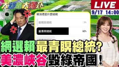 【#大新聞大爆卦】獨!網票選賴最青瞑總統笑死郭正亮了!美濃大峽谷火燒高雄8綠委連環船了!徐國勇不認台灣光復節變大笑話了! 20250917 @大新聞大爆卦HotNewsTalk