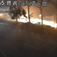 影/颱風夜不平靜！國1北上深夜火燒車　火勢被暴雨撲滅