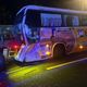 國一新竹段4車連環撞　國光客運車頭裂開慘變形