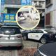 影/新莊分局門口前「被高速衝撞」！行人遭捲入車底