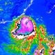 護國神山發威！中央山脈「劈開」楊柳颱風雲系　強度續減弱
