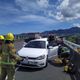 國5驚傳追撞意外！小客車故障停路肩　下秒遭聯結車撞上