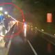 影/颱風夜北市女騎機車載兒　撞分隔島前翻慘摔送醫
