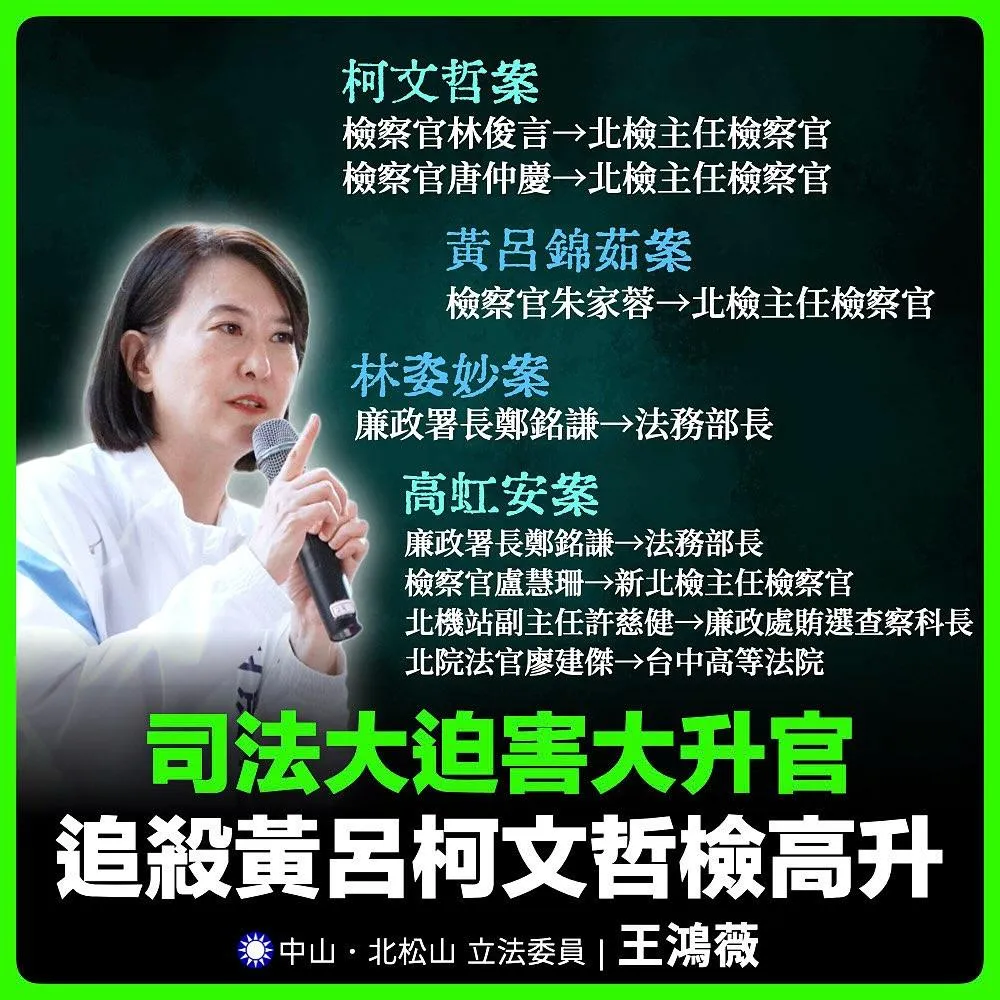王鴻薇28日發文。（圖／翻攝王鴻薇臉書）