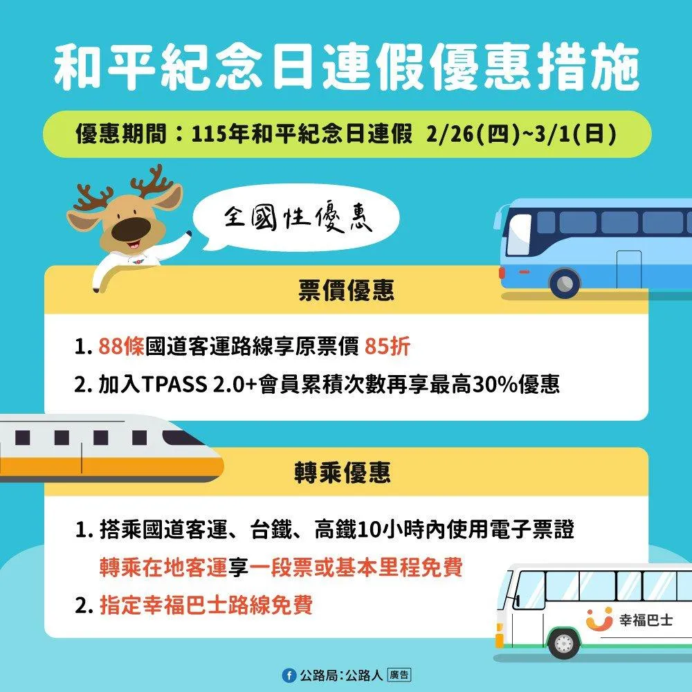 公路局建議搭交通運輸工具。（圖／公路局）