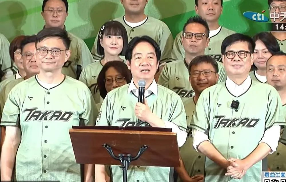 賴清德總統12日南下高雄主持中常會,幫賴瑞隆造勢(攝自中天新聞)