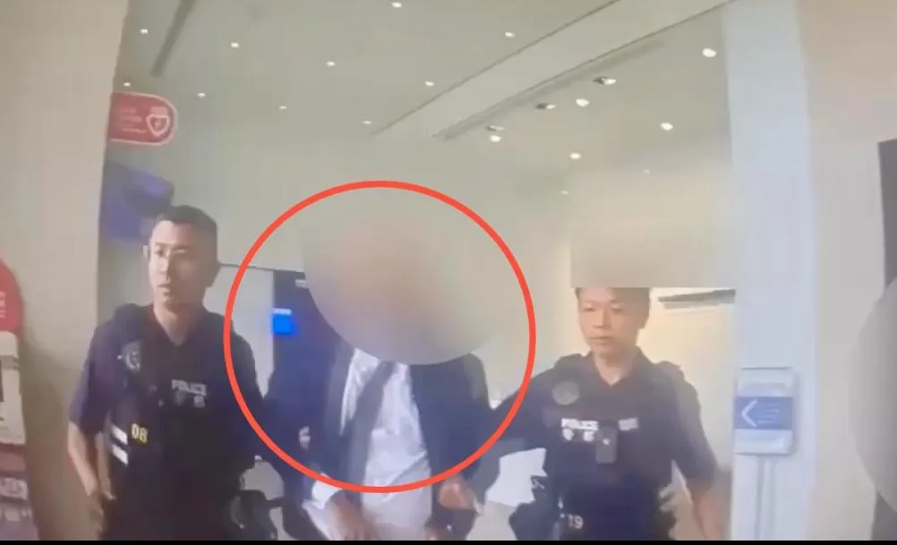 怪男今再闖電視台遭警方逮捕。(圖/翻攝畫面)
