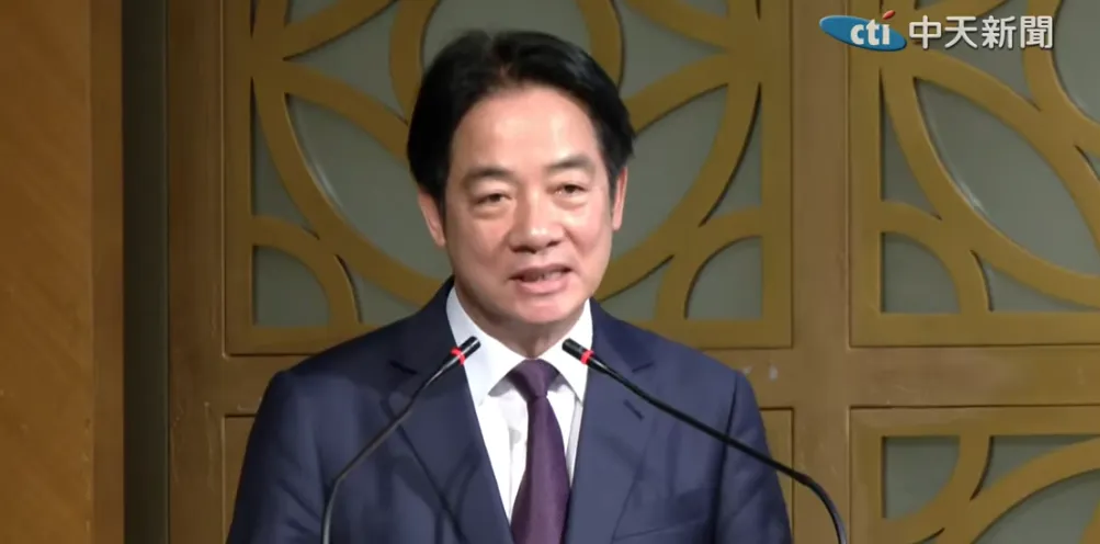 賴清德在「團結國家十講」第二講時提到要「打掉雜質」。（圖／中天新聞）