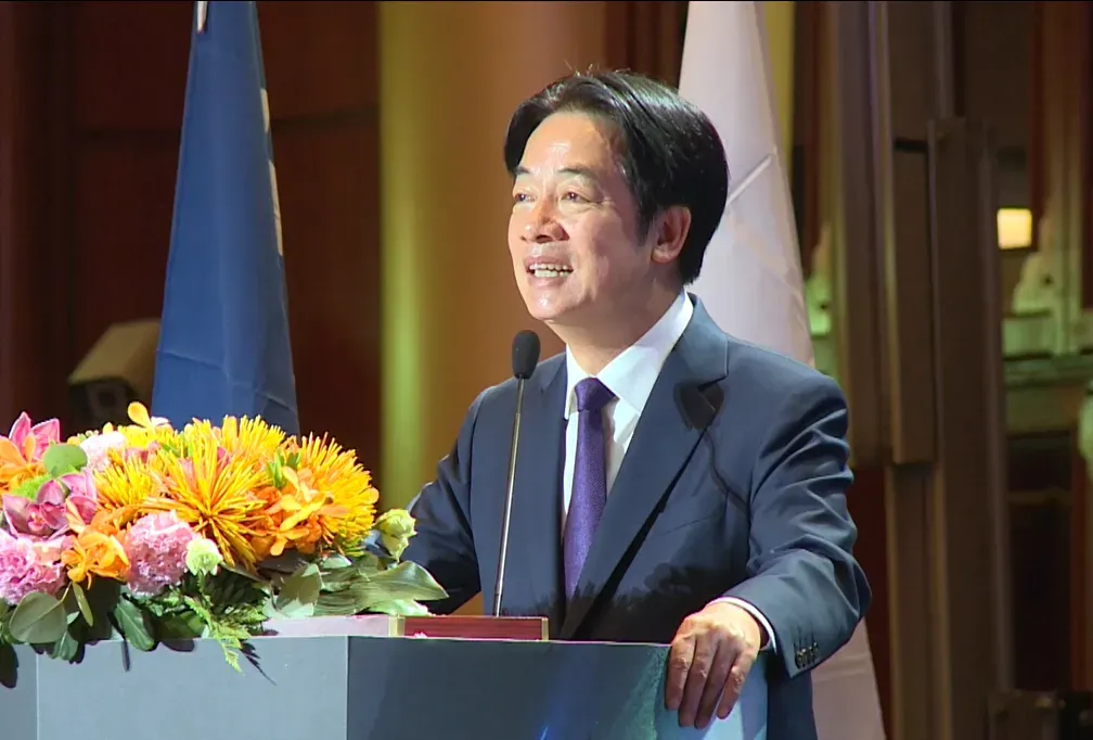 總統賴清德12日出席國際扶輪3523地區2025年地區年會開幕式。（圖／總統府提供）