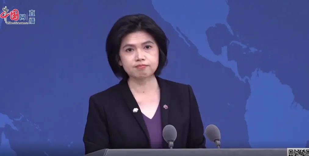 朱鳳蓮主持國台辦例行記者會。(圖/翻攝《中國網》)