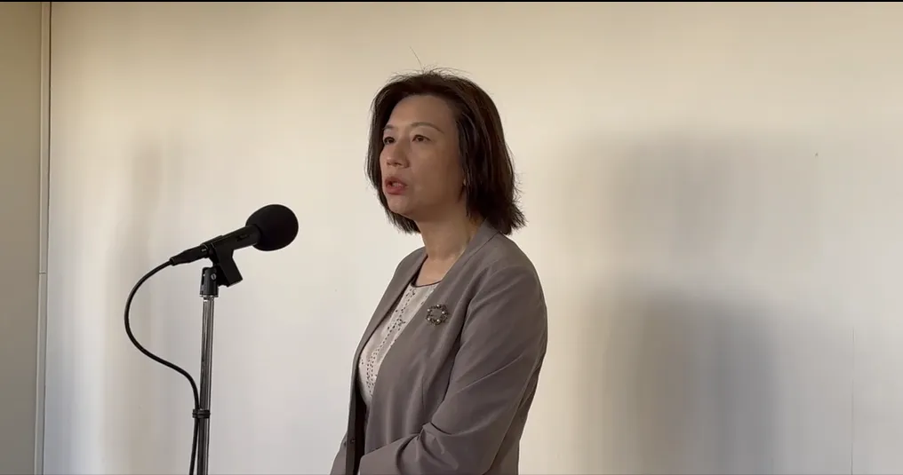 林靜儀今受訪表示,「我想我們在工作之外,我們也是公民」。(圖/中天新聞)