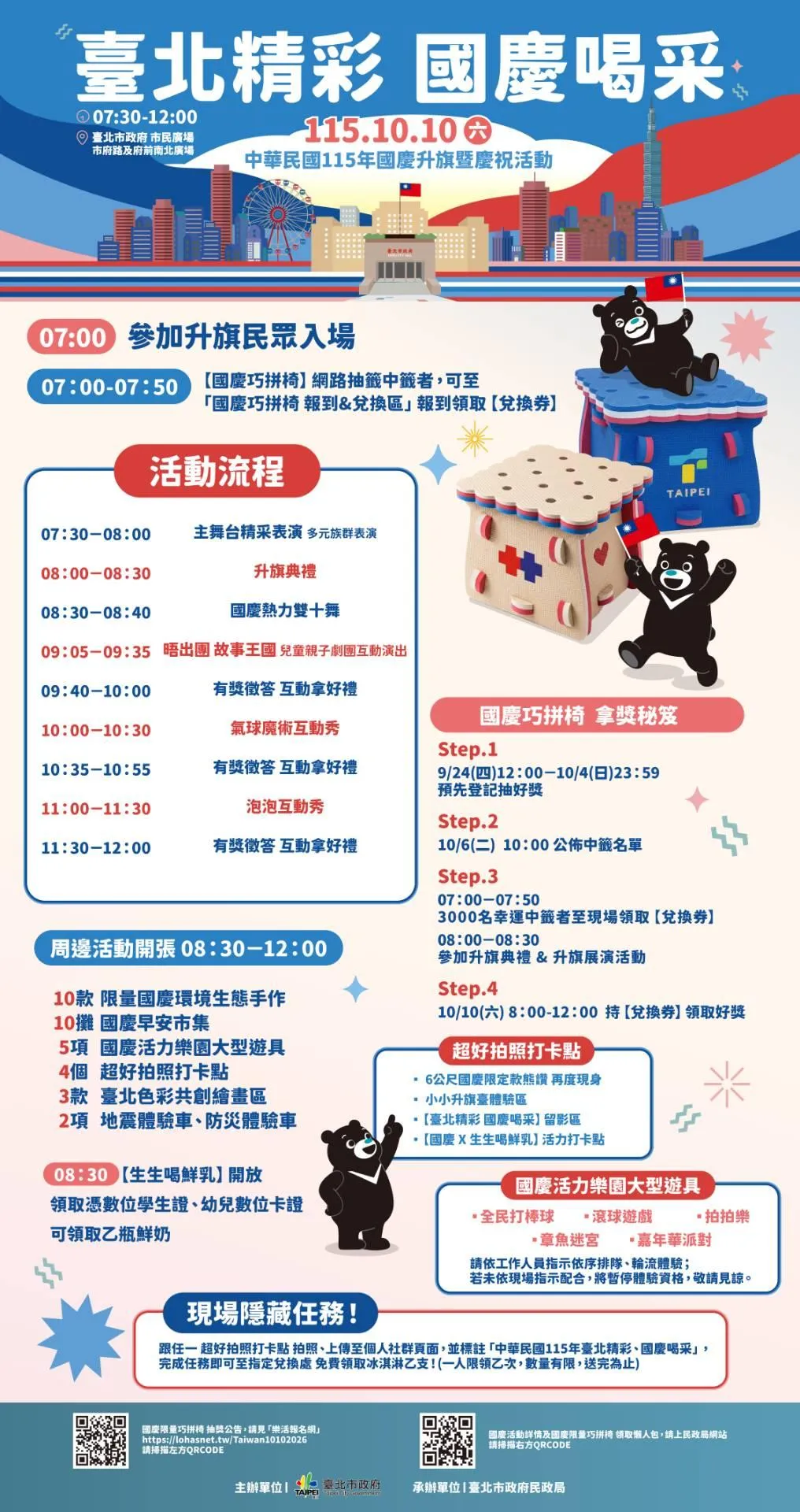 國慶活動流程。（圖／臺北市政府）