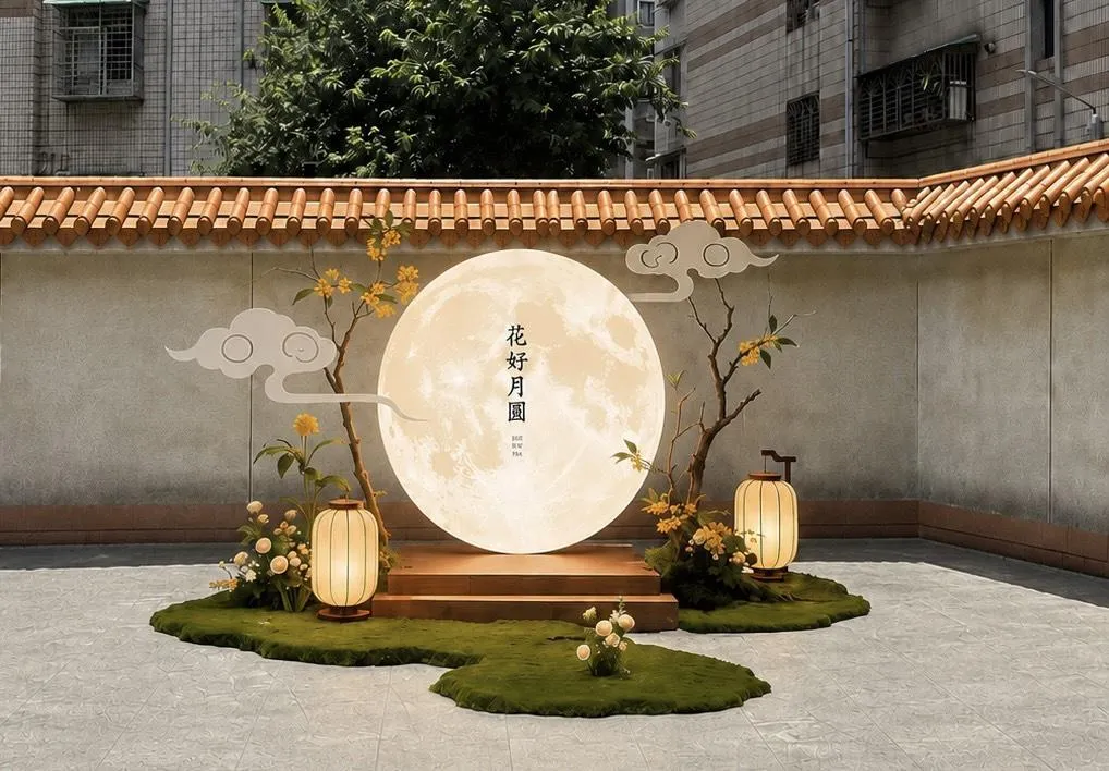 慈祐宮及米市巷將有特色燈飾與裝置藝術點亮街區。（圖／新莊慈祐宮提供）