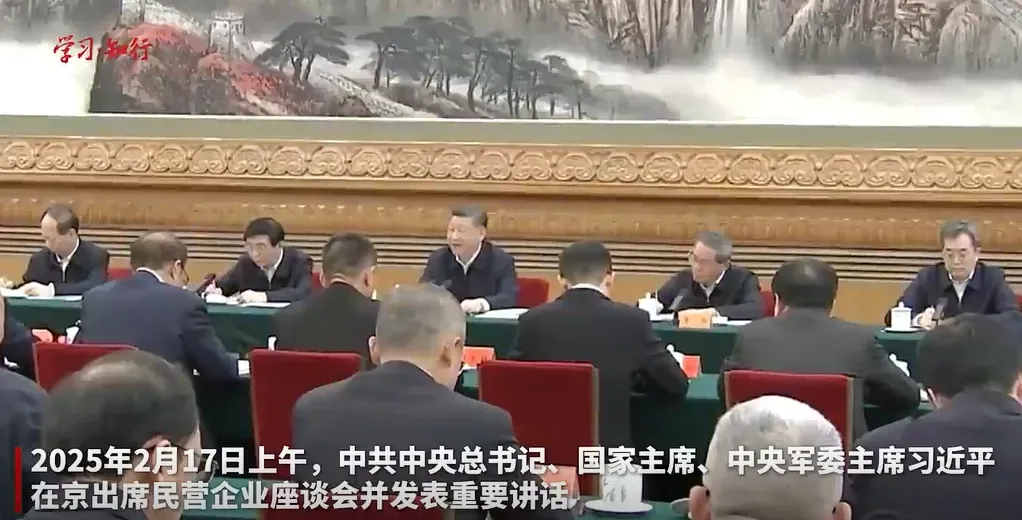 習近平日前召開民企座談會。(圖/翻攝大陸《央視》)