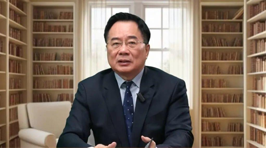 蔡正元在二審三中案判決後發表聲明。（取自蔡正元講座YT）